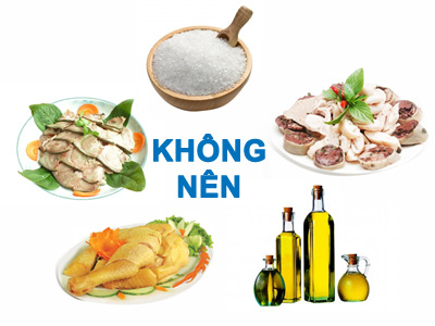 thực phẩm không nên cho người huyết áp